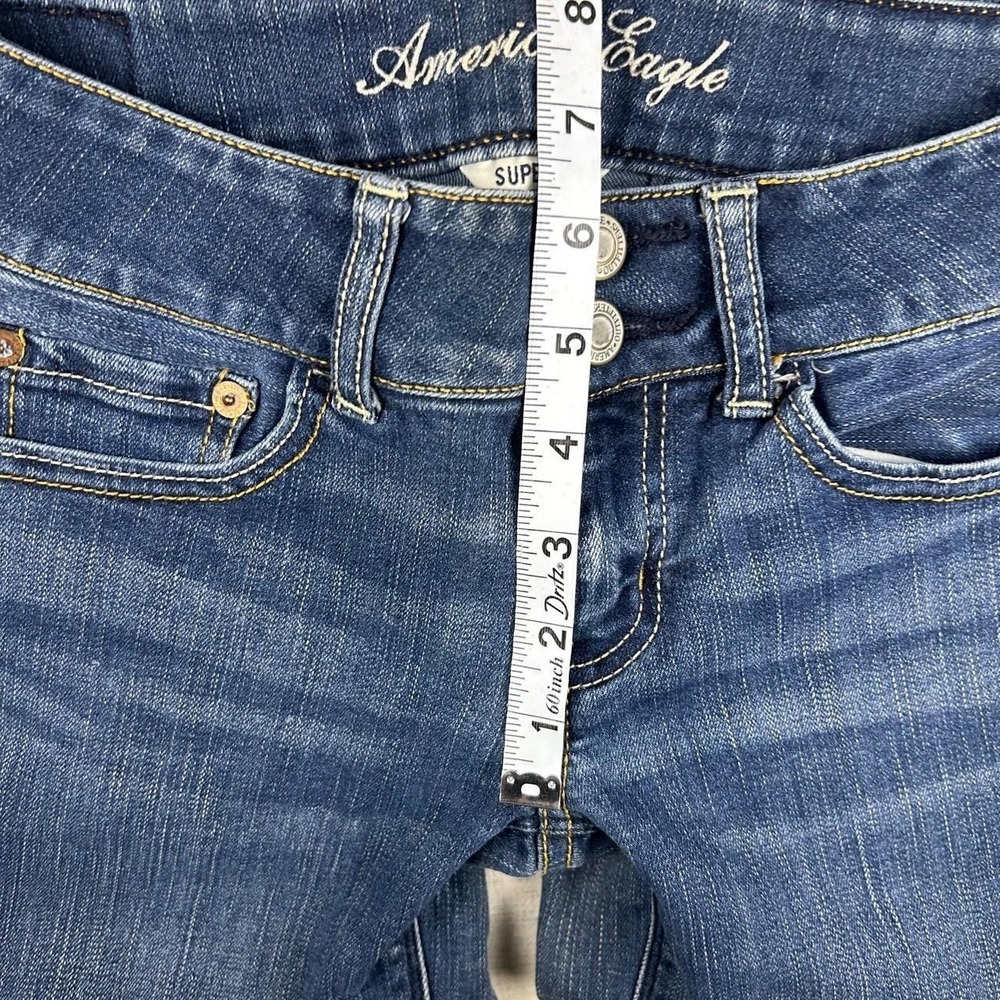 y2k American Eagle Artist Low Rise Flare Jeans Size 2 long - Picture 6 of 7